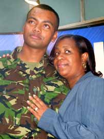 Pte and Mrs JG Beharry VC, MoD Main Building, 18th March 2005