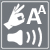 Alternative formats logo Alternative formats logo showing sign language, large print and audio