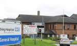 NHS hospital entrance NHS hospital entrance